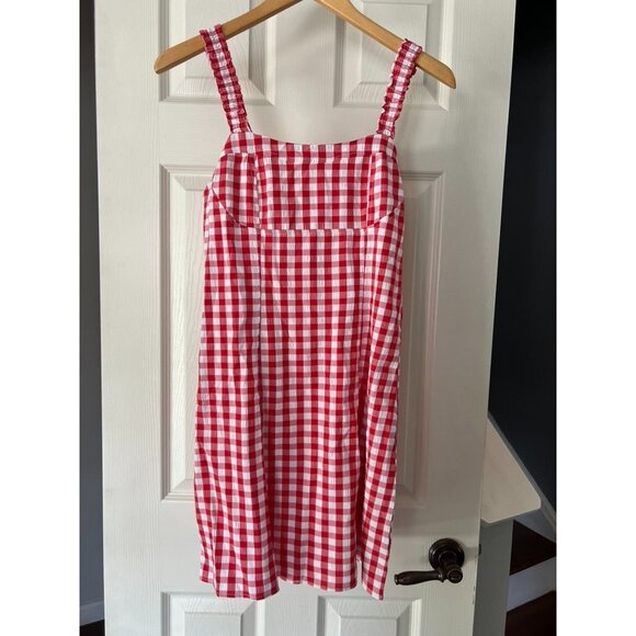 SHEIN Dresses & Skirts - Shein Red White Gingham Sundress Small S Picnic Core Cottagecore Summer Dress